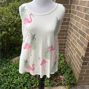 Phil Love Flamingo Print Tank Top size M